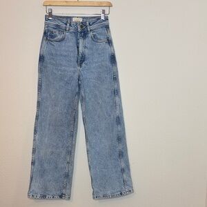 SEZANE The Wide Leg Trousers Light Blue Jeans